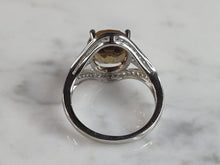 Load image into Gallery viewer, Womens Estate Sterling Silver Modernist Citrine Ring 4.2g E6442