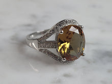 Load image into Gallery viewer, Womens Estate Sterling Silver Modernist Citrine Ring 4.2g E6442