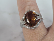 Load image into Gallery viewer, Womens Estate Sterling Silver Modernist Citrine Ring 4.2g E6442