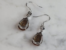 Load image into Gallery viewer, Womens Estate Sterling Silver Citrine Dangle Earrings 5.0g E6443