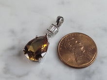 Load image into Gallery viewer, Womens  Estate Sterling Silver Citrine Pendant 2.7g E6444