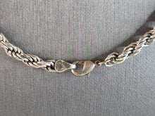 Load image into Gallery viewer, Womens Vintage Estate Sterling Silver Sun Pendant Rope Necklace 54.6g E6448