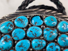 Load image into Gallery viewer, Southwestern Native American Sterling Silver Turquoise Spencer Bolo Tie E644