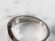 Load image into Gallery viewer, Womens Estate Sterling Silver Modernist Blue Opal Ring 4.3g E6450