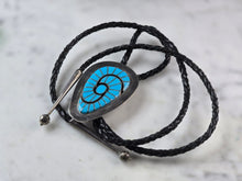 Load image into Gallery viewer, Southwestern Native American Sterling Silver Turquoise Bolo Tie E645