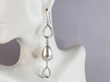 Load image into Gallery viewer, Womens Vintage Estate Sterling Silver Modernist Dangle Earrings 9.5g E6463