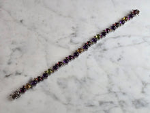 Load image into Gallery viewer, Womens Vintage Estate Sterling Silver Multi Stone Bracelet 19.7g E6466