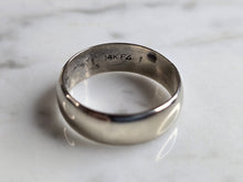 Load image into Gallery viewer, Womens Vintage 14k White Gold Frederick Goldman Wedding Ring Band, 4.0g E6499