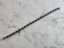 Load image into Gallery viewer, Womens Vintage Estate 14K White Gold Diamond &amp; Sapphire Bracelet 12.7g E6505