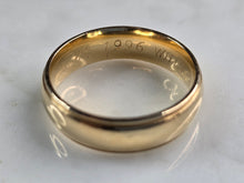 Load image into Gallery viewer, Mens Vintage Estate 14K Yellow Gold Tessler Weiss Wedding Band Ring 8.3g E6509