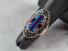 Load image into Gallery viewer, Womens Vintage Estate Sterling Silver Southwestern Zuni Ring 7.2g E650