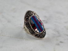 Load image into Gallery viewer, Womens Vintage Estate Sterling Silver Southwestern Zuni Ring 7.2g E650