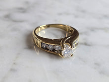 Load image into Gallery viewer, Womens Vintage Estate 14K Yellow Gold Diamond Ring, 4.9g E6510
