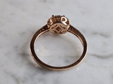 Load image into Gallery viewer, Womens Vintage Estate 14K Rose Gold Quartz Diamond Ring 2.6g E6514