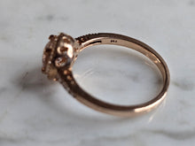Load image into Gallery viewer, Womens Vintage Estate 14K Rose Gold Quartz Diamond Ring 2.6g E6514