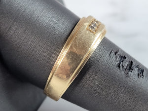 Mens Vintage Estate 14k Yellow Gold Diamond Ring 6.8g  #E6517