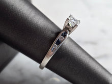 Load image into Gallery viewer, Womens Vintage Estate 14k White Gold Diamond Sapphire Ring 4.3g E6519