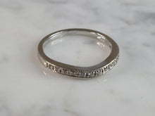 Load image into Gallery viewer, Womens Vintage Estate 14k White Gold Diamond Ring 2.4g #E6521