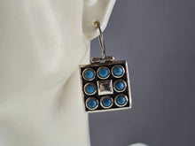 Load image into Gallery viewer, Womens Estate Sterling Silver Southwestern Turquoise Earrings 12.8g E6532