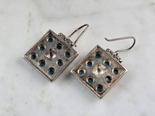 Load image into Gallery viewer, Womens Estate Sterling Silver Southwestern Turquoise Earrings 12.8g E6532