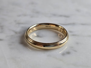 Mens Vintage Estate 14k Yellow Gold Wedding Band Ring 5.8g #E6533