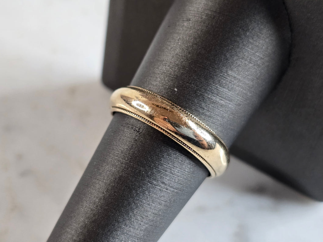 Mens Vintage Estate 14K Gold Frederick Goldman Band Wedding Ring 5.4g E6539