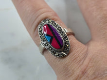 Load image into Gallery viewer, Womens Vintage Estate Sterling Silver Southwestern Zuni Ring 5.1g E653