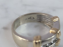 Load image into Gallery viewer, Womens Vintage Estate 14K Yellow &amp; White Gold Diamond Ring 7.2g E6544