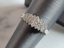 Load image into Gallery viewer, Womens Vintage Estate 14k White Gold Diamond Cluster Ring 2.8g  #E6545