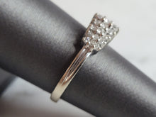Load image into Gallery viewer, Womens Vintage Estate 14k White Gold Diamond Cluster Ring 2.8g  #E6545