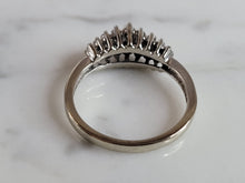 Load image into Gallery viewer, Womens Vintage Estate 14k White Gold Diamond Cluster Ring 2.8g  #E6545