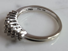 Load image into Gallery viewer, Womens Vintage Estate 14k White Gold Diamond Cluster Ring 2.8g  #E6545