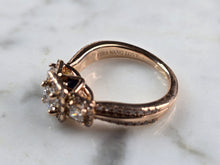 Load image into Gallery viewer, Exquisite Womens Vintage Estate 14K Rose Gold Vera Wang Diamond Ring 5.6g E6548