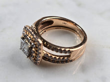 Load image into Gallery viewer, Exquisite Womens Vintage Estate 14K Rose Gold Diamond Ring 6.9g E6549
