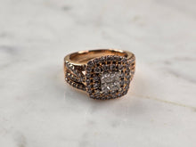 Load image into Gallery viewer, Exquisite Womens Vintage Estate 14K Rose Gold Diamond Ring 6.9g E6549