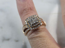 Load image into Gallery viewer, Exquisite Womens Vintage Estate 14K Rose Gold Diamond Ring 6.9g E6549