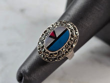 Load image into Gallery viewer, Womens Vintage Estate Sterling Silver Southwestern Zuni Ring 5.2g E654