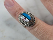 Load image into Gallery viewer, Womens Vintage Estate Sterling Silver Southwestern Zuni Ring 5.2g E654