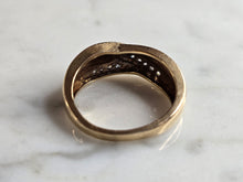 Load image into Gallery viewer, Womens Vintage Estate 10K Yellow Gold Modernist Diamond Ring 3.7g E6550
