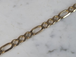 Mens Vintage Estate 14K Yellow Gold Italian Chain Link Bracelet  16.5g E6554