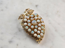 Load image into Gallery viewer, Womens Vintage Estate 14K Yellow Gold Opal &amp; Diamond Brooch Pendant 14.9g E6558
