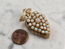 Load image into Gallery viewer, Womens Vintage Estate 14K Yellow Gold Opal &amp; Diamond Brooch Pendant 14.9g E6558