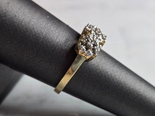 Load image into Gallery viewer, Womens Vintage Estate 10K Yellow Gold Diamond Flower Ring 3.6g E6559