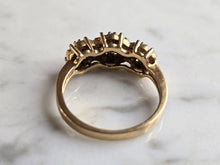 Load image into Gallery viewer, Womens Vintage Estate 10K Yellow Gold Diamond Flower Ring 3.6g E6559