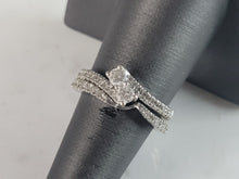 Load image into Gallery viewer, Womens Vintage Estate 14K White Gold Diamond Engagement Ring Set, 6.7g E6560