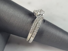 Load image into Gallery viewer, Womens Vintage Estate 14K White Gold Diamond Engagement Ring Set, 6.7g E6560