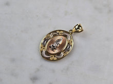 Load image into Gallery viewer, Womens Vintage Estate 14K Mixed Gold Religious Virgin Mary Pendant 2.0g E6565