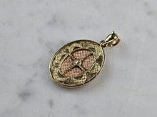 Load image into Gallery viewer, Womens Vintage Estate 14K Mixed Gold Religious Virgin Mary Pendant 2.0g E6565