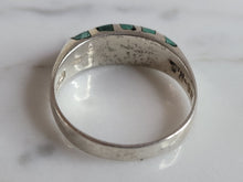 Load image into Gallery viewer, Womens Vintage Estate Sterling Silver Malachite Ring 3.7g E6568