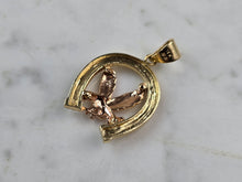Load image into Gallery viewer, Womens Vintage Estate 14k Mixed Gold Horseshoe Eagle Pendant 3.8g E6569